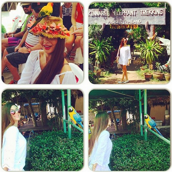 Lamitta Frangieh in Thailand with her husband 